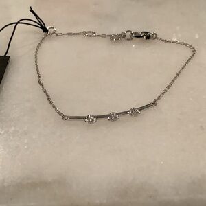 Kate Spade Silver New York “Bar” Style Chain Bracelet, Brand New